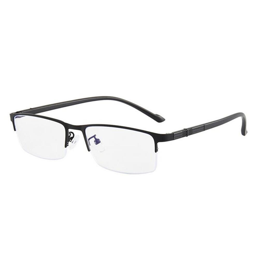 

Stainless Steel Half Frame Square Short Sight Prescription Eyeglasses Anti-blue Light Nearsighted Glasses 0 -1.0 -1.5 To -4.0 0