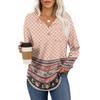 Women's Retro Printed Fashionable Long-sleeved Top