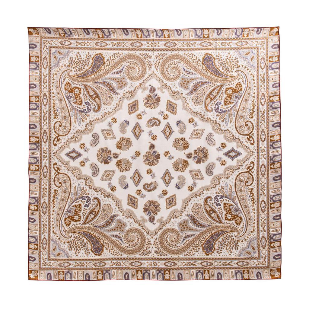 Korean Style Vibe 2026 Spring/Summer Mulberry Silk Scarf for Women - Versatile Print Neck Protector