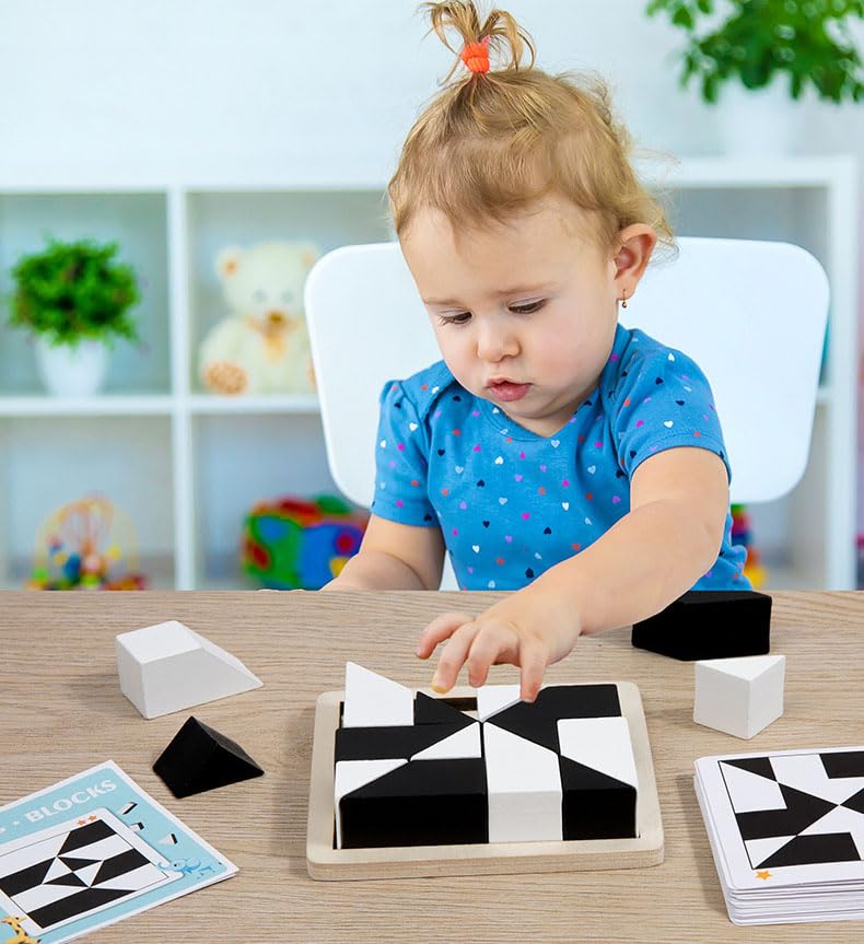 

Навчальна іграшка NoaNoa, Тренування мозку, Хованки з кубиками, Навички спостереження, Навички мислення, Головоломка, 40 тематичних карток, 80 запитань загалом, Вік 3+,