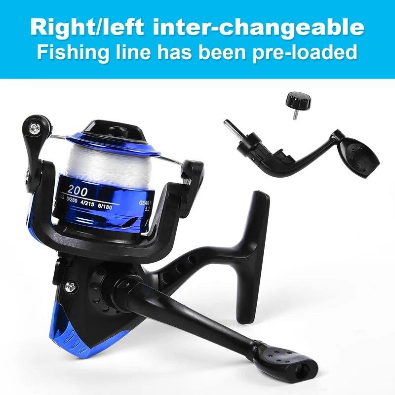 Kid's Carbon Fiber Rod Superhard Boat 1.2m/1.4m Ice Fly Lure Fishing Rod With High Quality Fishing Reel Fishing Tackle Set