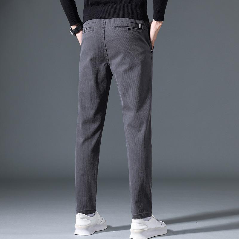 Boutique men's pants do not pick the body straight trousers men's elastic and comfortable versatile light business casual pants men's