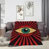 Artwork P-Psychedelic All Seeing Eye Throw Lightweight 240g Flannel Blanket Soft Skin-friendly for Summer Cooling