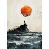 Wave Lighthouse Girl Surfing Canvas Painting Palm Tree Print Wall Art Picture Living Room Decor Sea Beach Poster Ocean Ship Boat