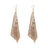 European and American Cross-Border Supply Fashion Earrings Metal Sequin Tassel Earrings Creative New Square Geometric Long Earrings