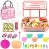 Lunch Box Bento Box Lunch Containers for Adult/Kid/Toddler 4 Compartment Bento Lunch Box Microwave Dishwasher Freezer Safe