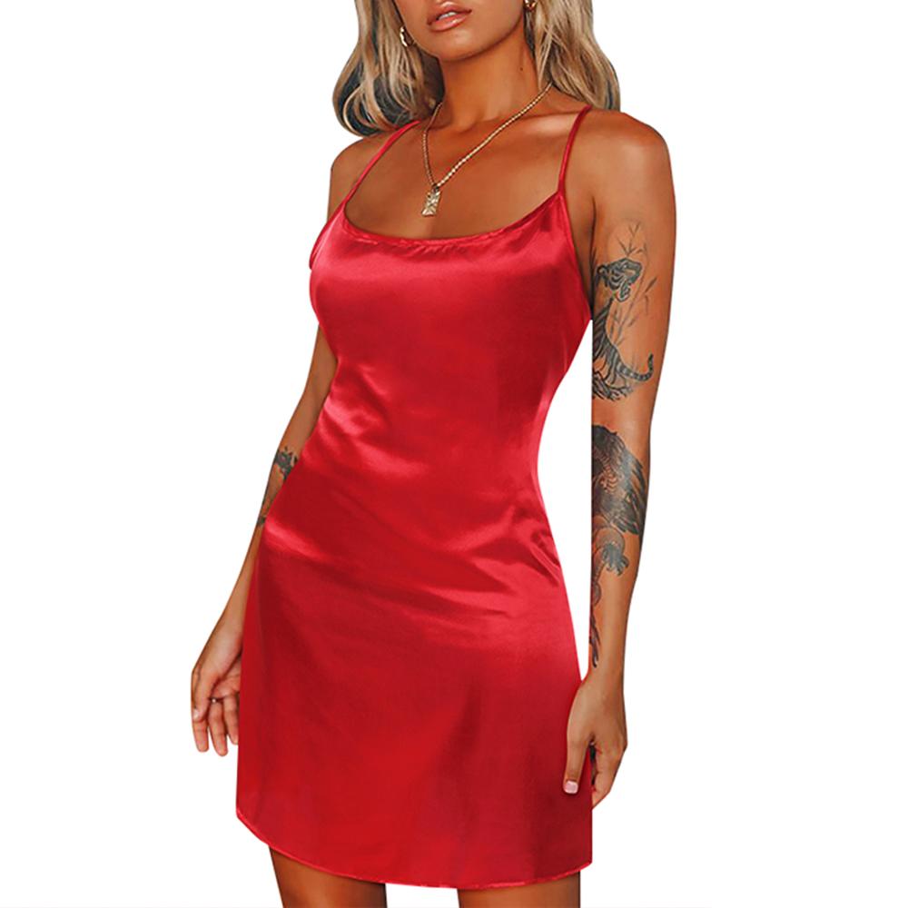 LAPA Women's Spaghetti Strap Sleeping Dress Sleepwear Solid Pajamas