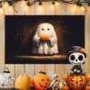 Ghost with a Cup Background Cloth Hanging Cloth Bedroom Bedside Decorative Wall Cloth Rental Dormitory Tapestry