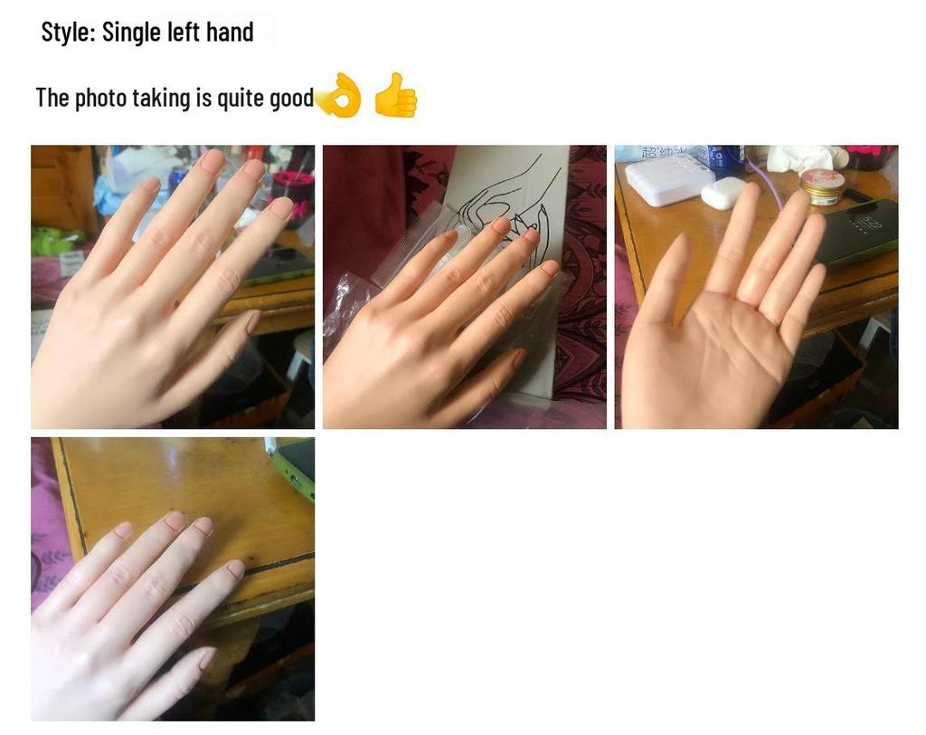 Beginner's Bendable Soft Fake Hand for Nail Art Display and Practice