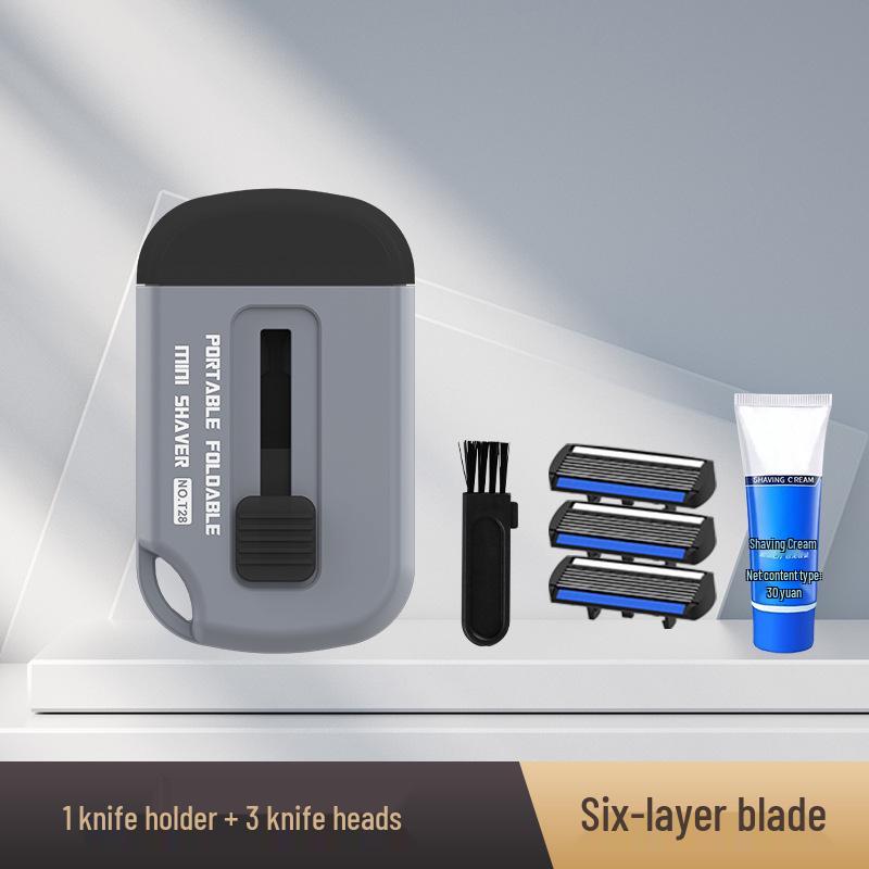 Razor Manual 5-Blade Retractable Portable Shaver for Men and Women's Hair Removal