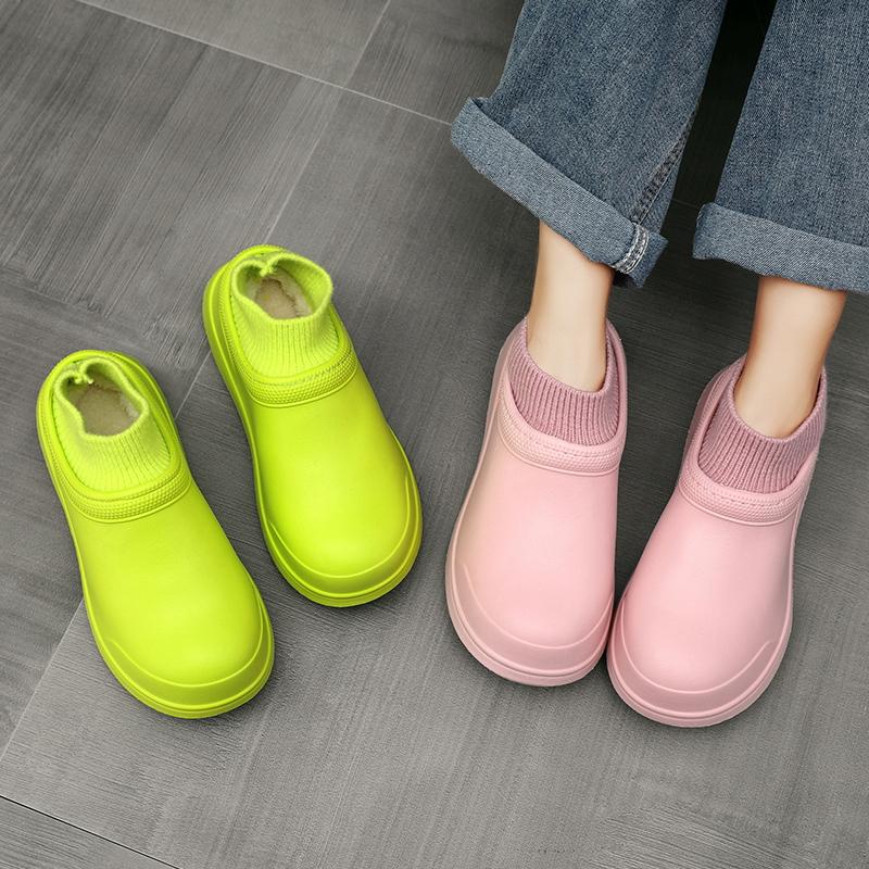 Herbst und Winter Paar Wasserdicht Plüsch Warm Baumwollschuhe Outdoor Plateau Rutschfest Lässig Mode Basic Vielseitig