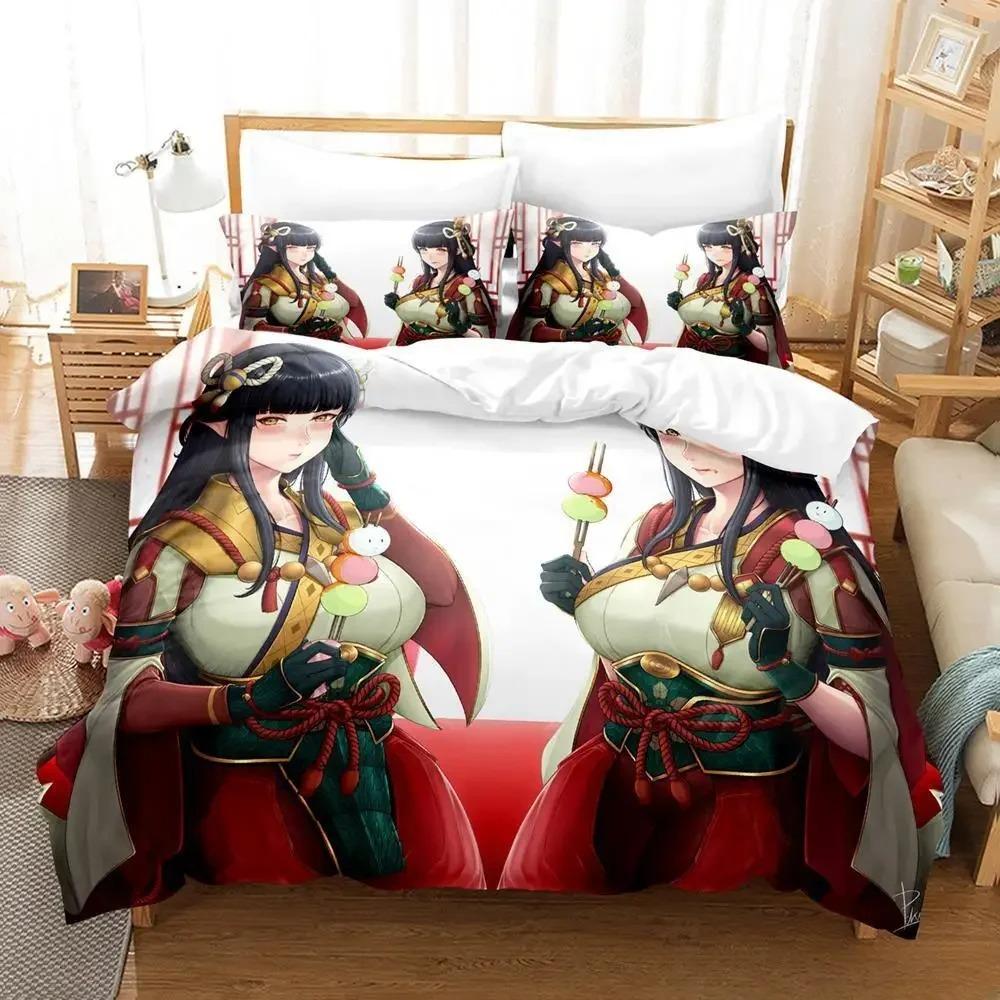 New Hinoa Minoto Bedding Set Single Twin Full Queen King Size Bed Set Adult Kid Bedroom Duvet Cover Sets 3D Print Anime Game Bed