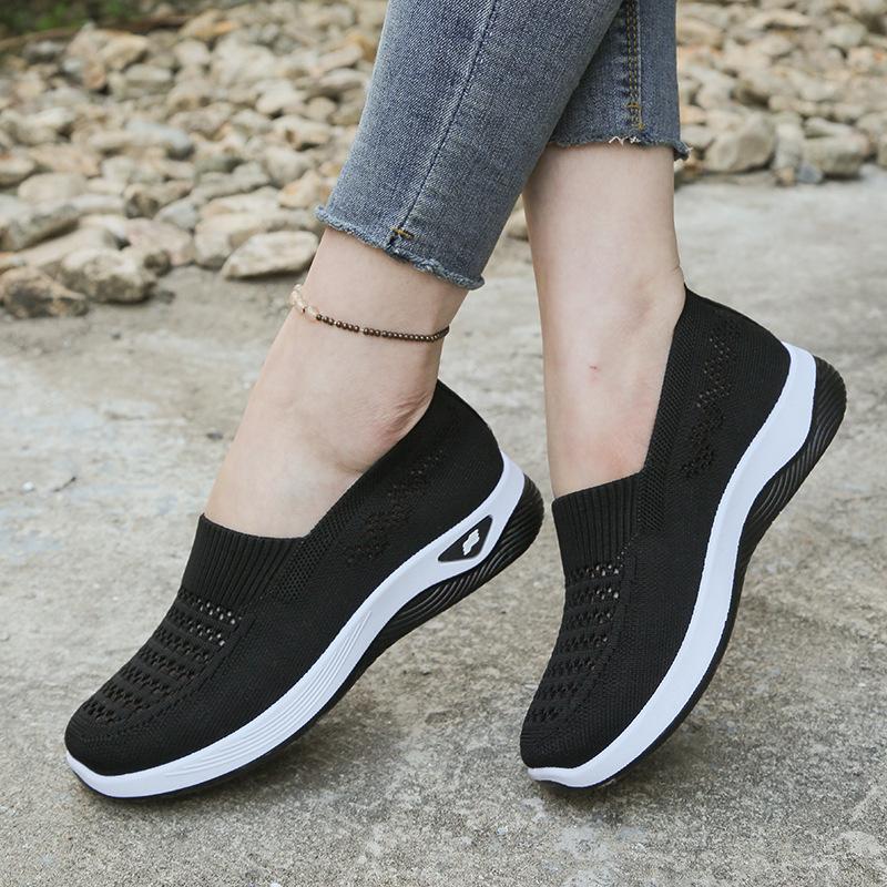 Mesh Breathable Women's Shoes Without Shoelaces Lazy Shoes with Soft Soles Hiking Shoes Daily Casual Women's Shoes