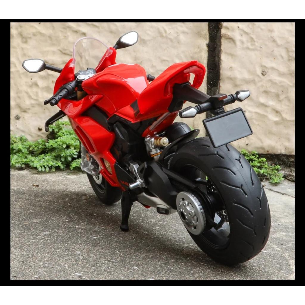 1/9 Ducatis V4S Panigale Alloy Die Cast Motorcycle Model Toy Vehicle Collection Carrying Lighting Off Road Autocycle Toys Car