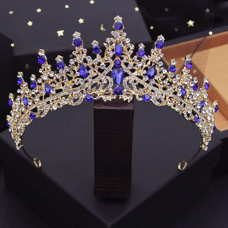 Luxury Headdress Wedding Crown Bride Tiaras and Crowns for Queen Diadem Pageant Crown Bridal Hair Jewelry Accessories