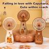 Cartoon Cute Capybara Fan High Quality Summer Portable Handheld Fan  Mini Pocket Fan Rechargeable Desktop Fan Gifts