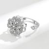 Minimalist Rotating Snowflake Ring For Women Adjustable Stress Relief Jewelry Unique Best Friend Gift Simple Design