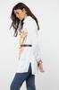 Women's Style Hijab Shirt White Accessory Shawl Detailed Woven Shirt