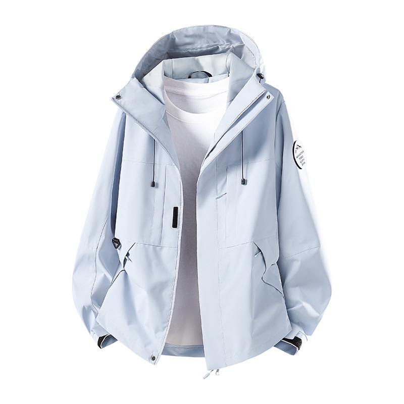 Spring/Autumn Outdoor Couple's Windbreaker – Windproof, Waterproof, Durable, Hooded Jacket for Men & Women