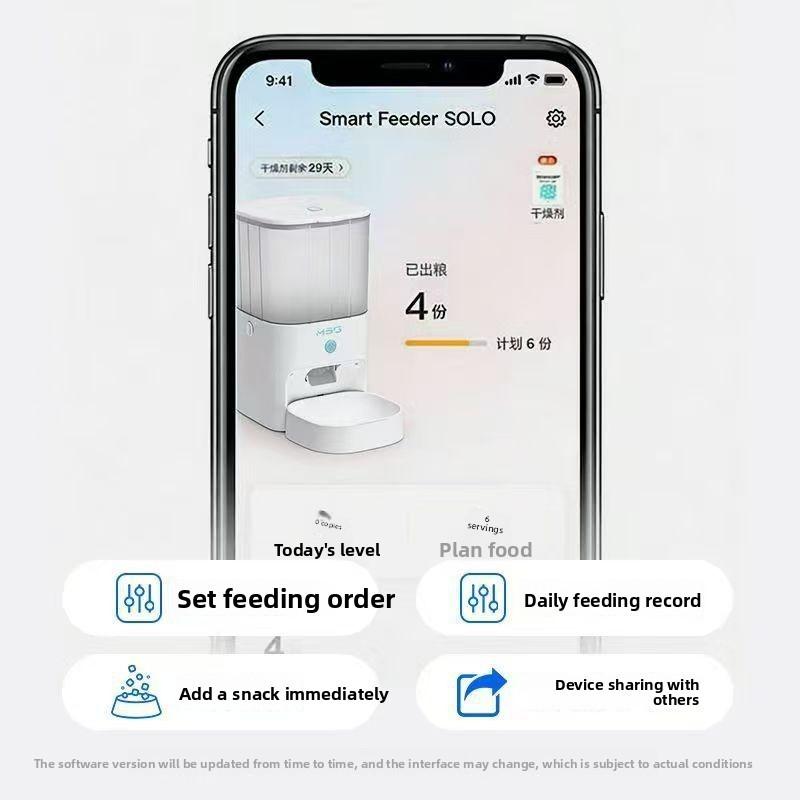 Smart Automatic Pet Feeder Timed Quantitative Feeding Remote Control Intelligent Food Dispenser for Dogs Cats