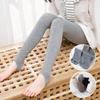 Girls' Spring & Autumn Solid Color Twisted Leggings with Step-on Cotton Dance Socks