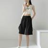 2024 New Cargo Women's Summer Shorts Casual Solid Color Girls Bermuda Shorts Knee Length Pants With Pockets