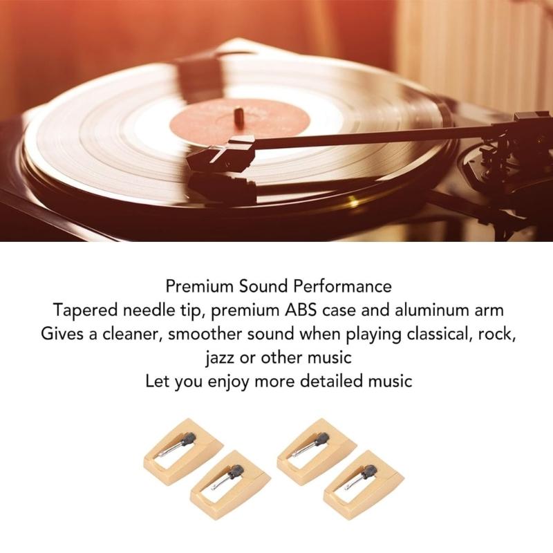 Diamond Tip Record Player Needle Cleaning Brush Phonograph Part Needle Replacement Plastic Texture for Record Players