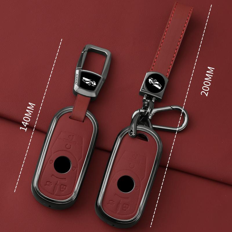 Metal Leather Car Key Case Cover For Buick Encore Envision Excelle Lacrosse Regal Verano Gx Gl6 Protected Shell Fob Accessories