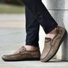 Casual men's shoes hand-sewn men's shoes summer soft sole breathable casual large size lazy driving shoes Doudou shoes