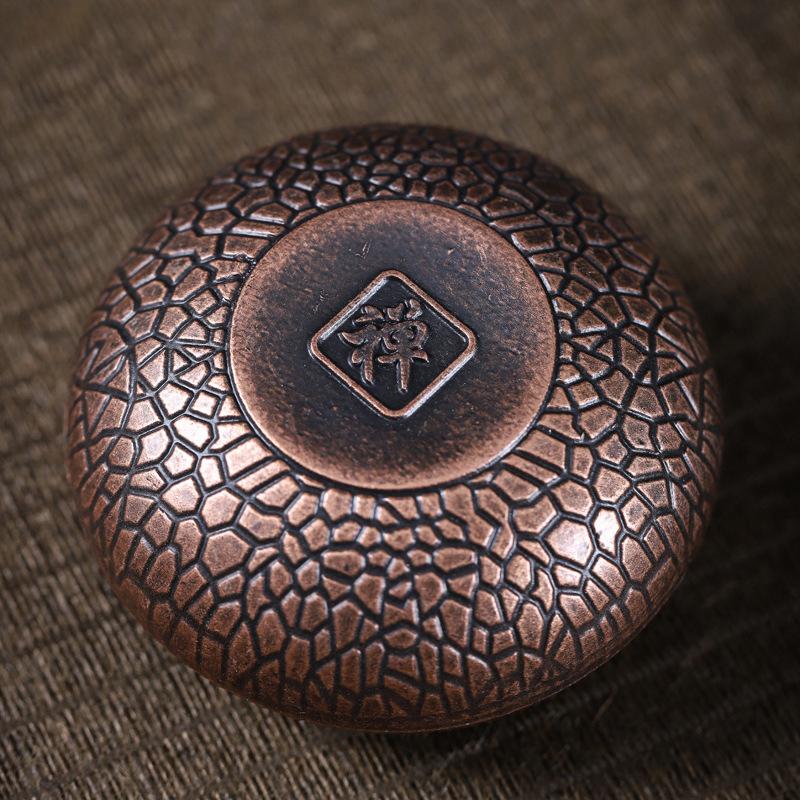 Brûleur d'encens antique avec couvercle creux, porte-bobine anti-moustiques en métal et bambou, orchidée prune, plaque de poêle à encens en bois de santal pour la maison