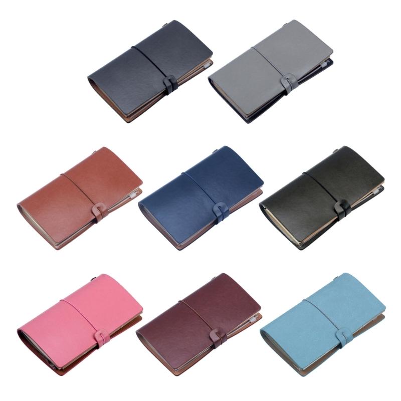 Compact PU Leather Traveler Notebook with Multiple Inserts A6 Size Portable Diary Suitable for Students Professionals