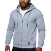 Men's Hooded Sweatshirt, Contrasting Color Sweatshirt, Sports  Zipper Casual Jacket