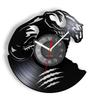Creative African Wildlife Beast Predator Vinyl Record Wall Clock Arctic Cat Leopard Home Wall Decoration Silent Art Wall Watch