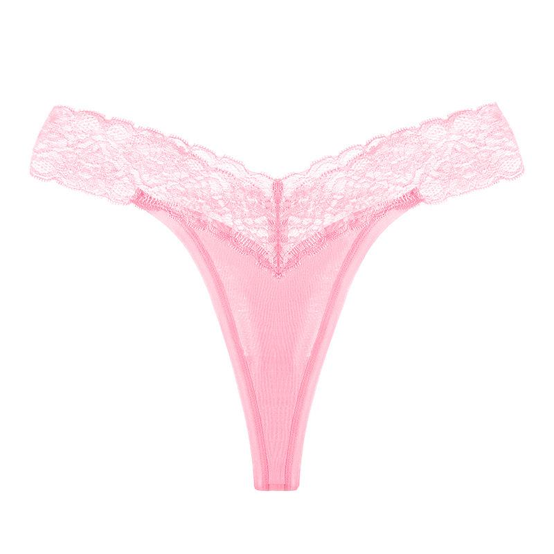 European & American Sexy Plus Size Low Waist Lace Thong Panties