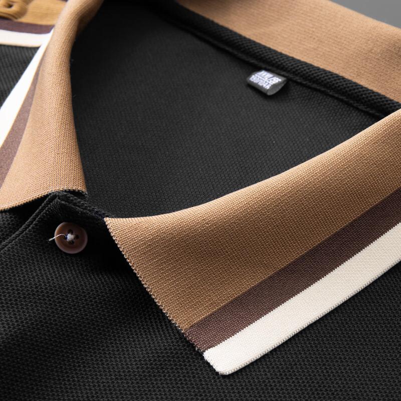 Dibinze Men's Plus Size Silk & Linen Blend Polo T-Shirt