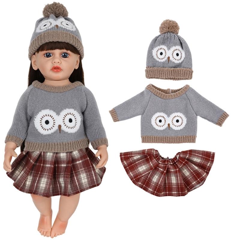 22inch Reborns Doll Holiday Costume Santa Outfit Quick Change Doll Outfit For Christmas Party Kids Pretend Play Game