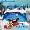 Juego de Ropa de Cama Personalizado Amigos Conejito Bing Aventura 3 Piezas, Juego de Cama Incluyendo 1 Funda Nórdica y 2 Fundas de Almohada para Dormitorio, Regalo para Dormitorio
