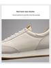 European Luxury Men's Genuine Leather Casual White Shoes - Trendy Summer Forrest Gump Style