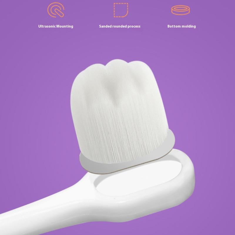 1 Pieza Cepillo de Dientes Infantil con Millones de Cerdas Nano Ultra Fino Suave para Niños Cepillo de Dientes Lindo de Dibujos Animados Para 2-12 Años