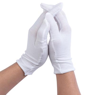 1Pair High Stretch Soft Multi-Functional Easy To Use White Cotton Gloves