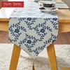 1PC Nuan Series Chinese Retro Style Plum Blossom Printed Cotton Linen Table Runner for Dining Table Kitchen Decor Home Decor