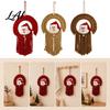 Hand Woven Wall Hanging Hand‑Woven Santa Claus Tapestry Hanging Christmas Decor with Atmospheric Ornament Tassels Boho for Kid Room Home