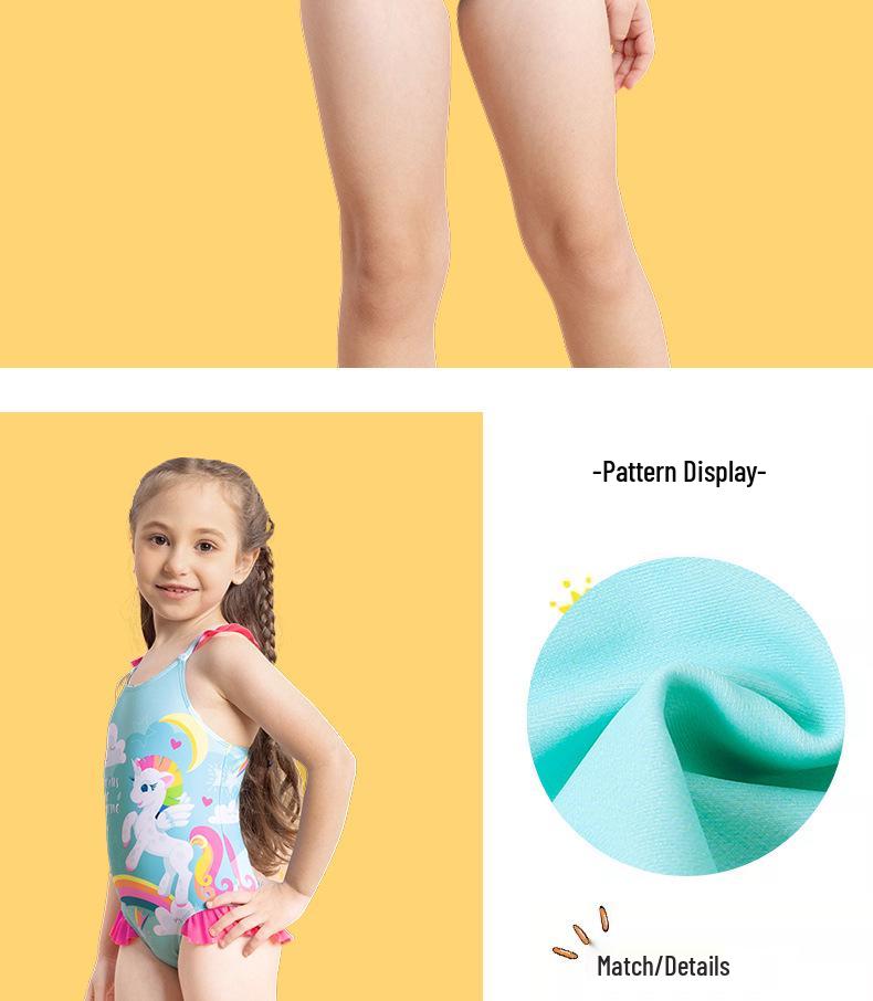 2025 New Unicorn Strappy Girls' One-Piece Swimsuit