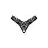 Obsessive - String Donna Dream Avec Entrejambe Ouvert - Noir XS/S