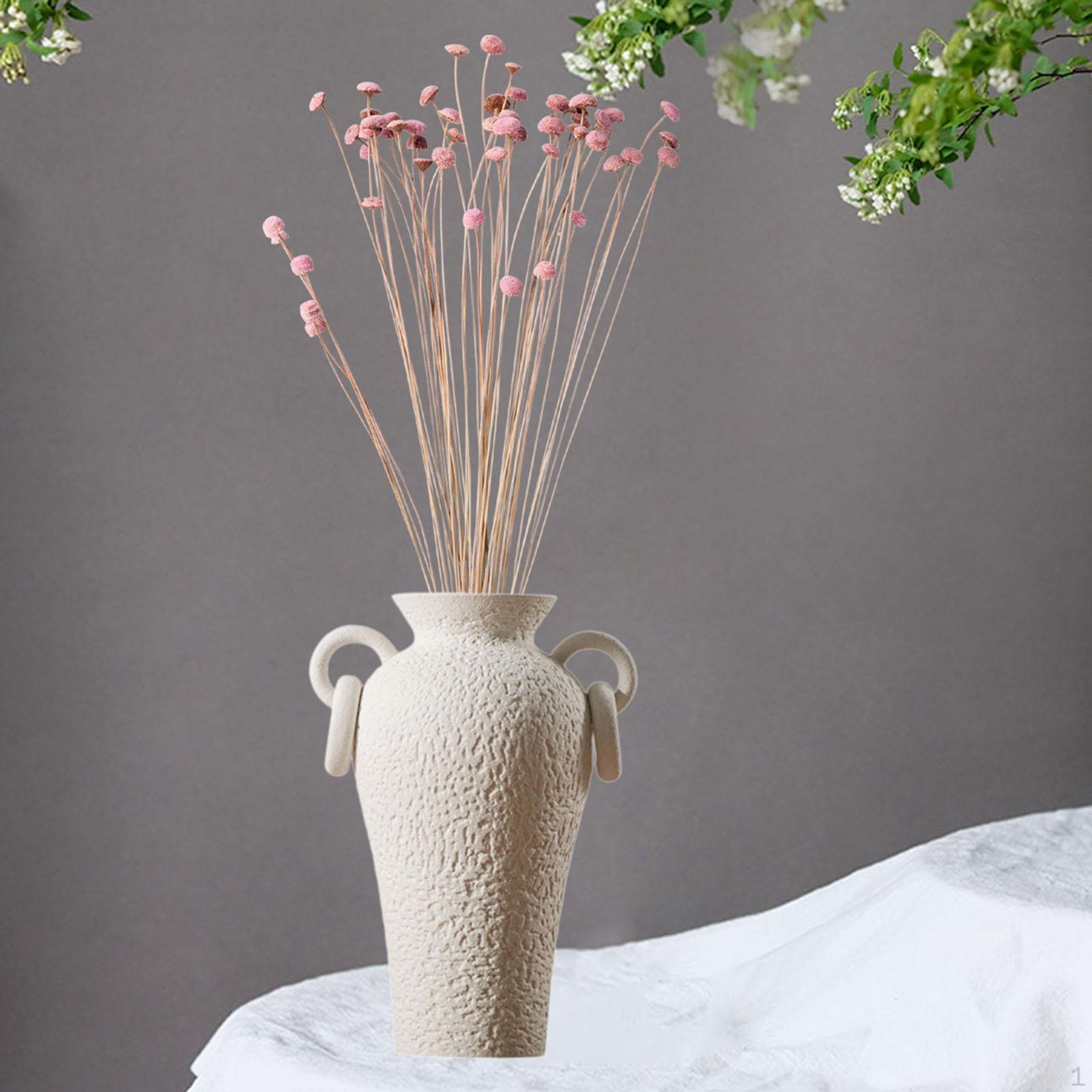 

Керамическая ваза для цветов, горшок, банка, настольный контейнер для украшения с двумя ручками в виде ушей Style B