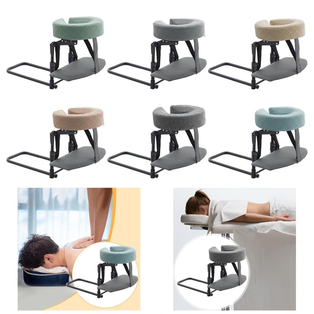 Kit with Ergonomic Headrest, Face Pillow, Hand Rest, Adjustable Height for Office, Spa, And Home Use