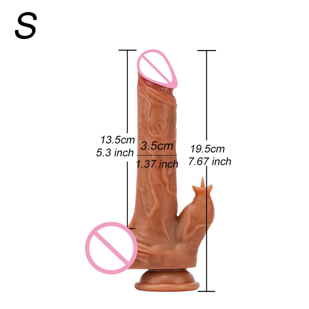G-Spot Realistic Thrust Dildo Tongue Licking Remote Control Vibrator Telescopic Heated Tongue Licking Modes for Anal Clitoral 18