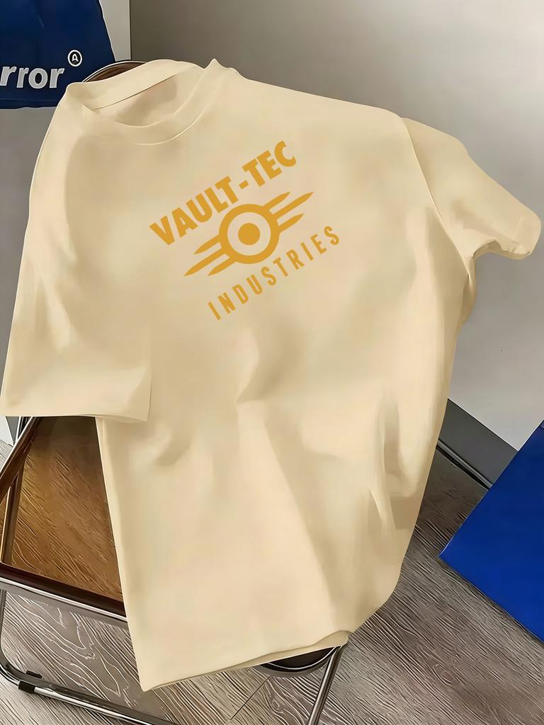 Unisexs Vault Tec Vintage Arcade TShirt Featuring Iconic Print ShortSleeved RoundNeck Casual Style Suitable For Summer Wear