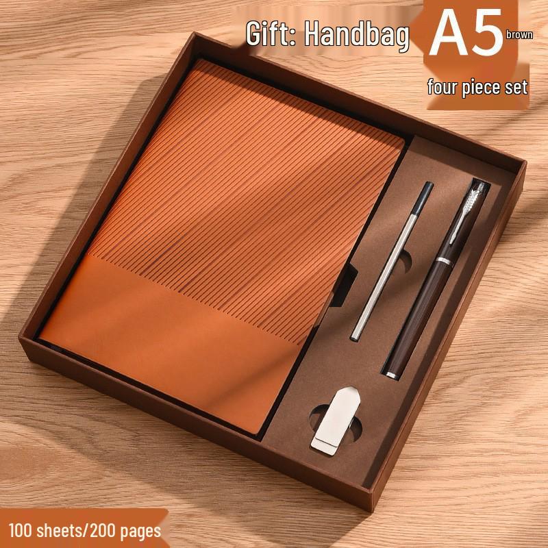 A5 Thickened Custom Leather Notebook: High-Value Business Diary with Optional Logo Printing
