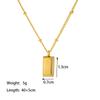 Stainless Steel New Smooth Small Gold Brick Necklace Niche Design Simple Clavicle Chain